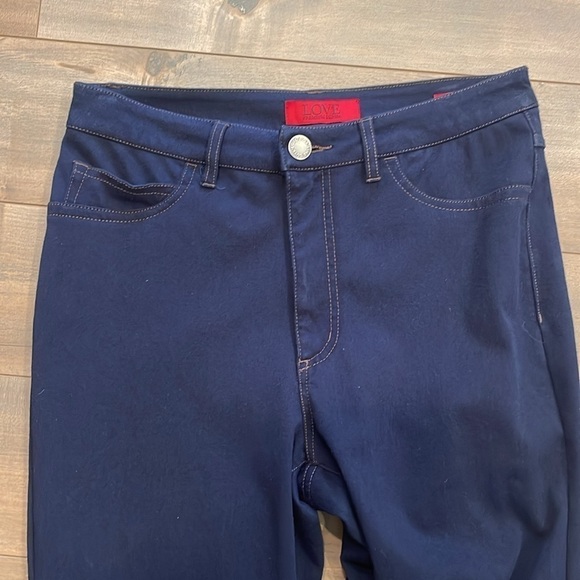 Love Jeans Suzanne Straight Leg – Tall Ink Blue Stretchy Mid Rise Women’s Sz 10 - Picture 10 of 10